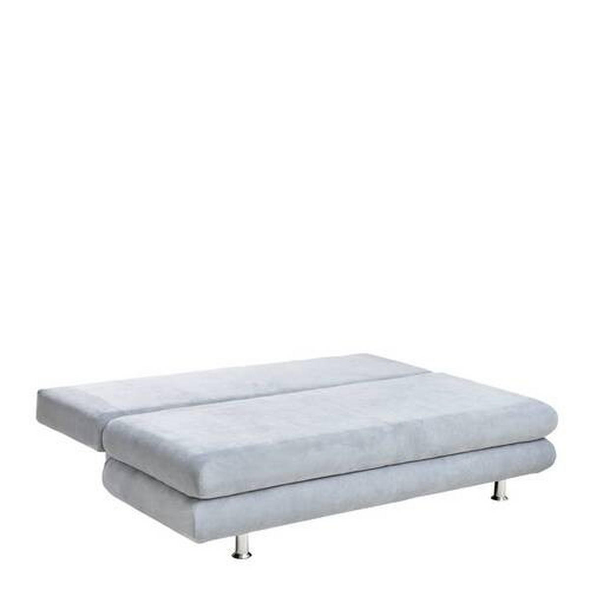 SCHLAFSOFA in Mikrofaser Hellblau  - Chromfarben/Hellblau, Design, Kunststoff/Textil (196/74/90cm) - Carryhome