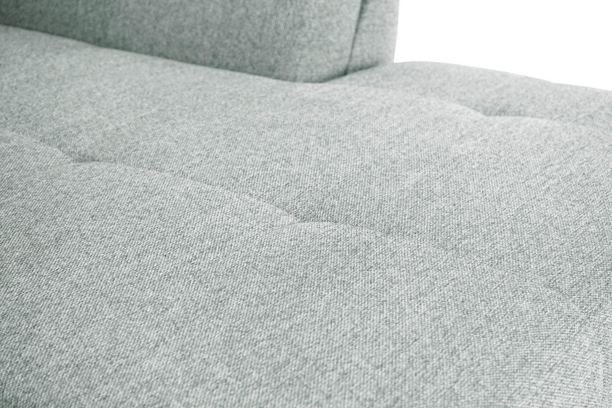 ECKSOFA in Webstoff Hellgrau  - Hellgrau/Schwarz, Design, Kunststoff/Textil (278/187cm) - Livetastic