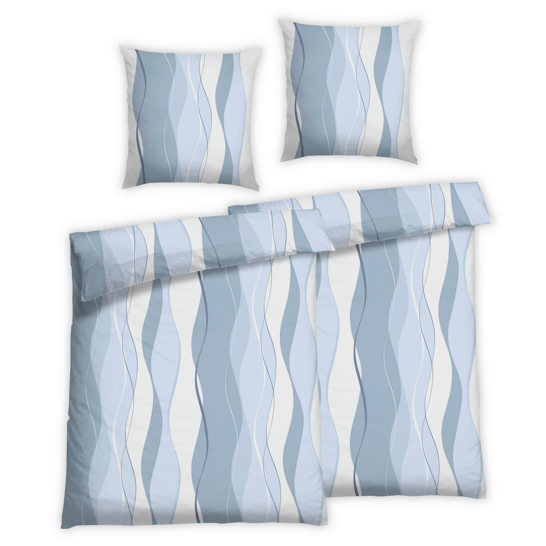 BETTWÄSCHE 4-teilig Flanell 135/200 cm  - Blau, Basics, Textil (135/200cm) - Florella