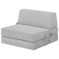 SCHLAFSESSEL Cord Beige    - Beige, Design, Textil/Metall (75/58/80cm) - Livetastic
