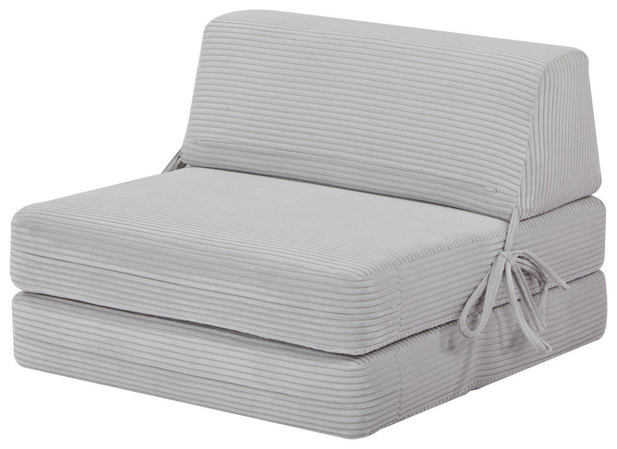 SCHLAFSESSEL Cord Beige    - Beige, Design, Textil/Metall (75/58/80cm) - Livetastic