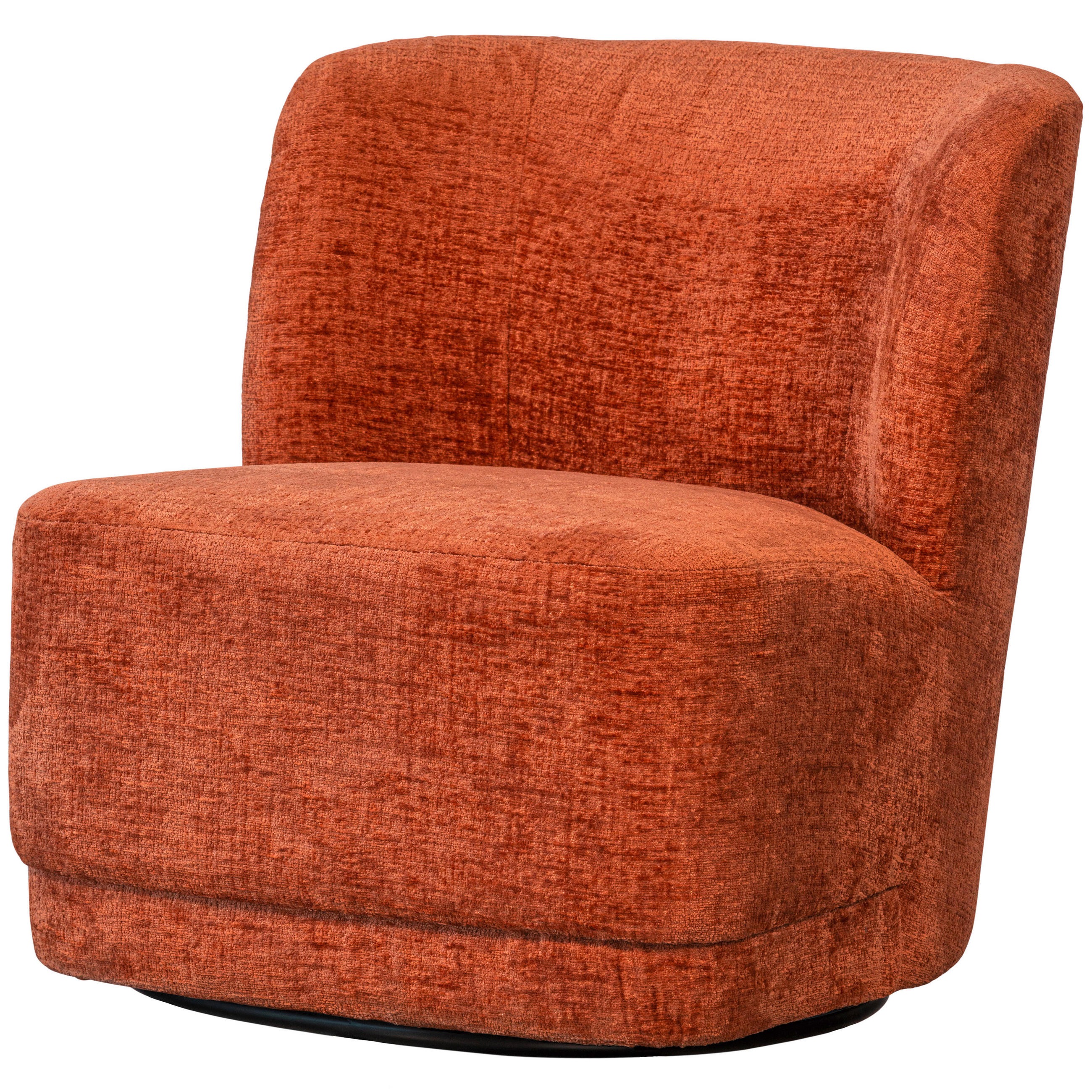 SESSEL in Samt Dunkelorange  - Dunkelorange/Schwarz, Design, Textil/Metall (74/75/65cm) - Livetastic