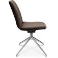 STUHL  in Aluminium Flachgewebe Metall, Textil  - Dunkelbraun/Alufarben, Design, Textil/Metall (46/81,5-84,5/55cm) - Johann Jakob