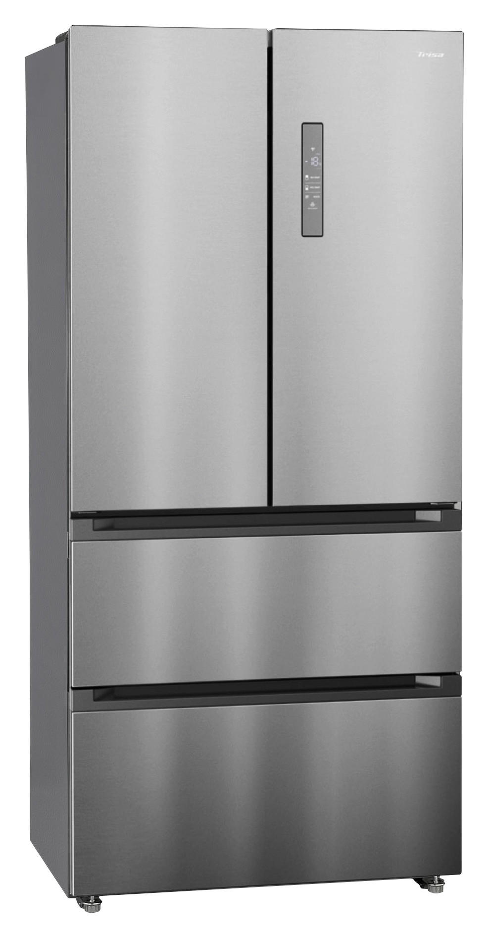 SIDE-BY-SIDE 83,3/189,8/64,8 cm 7802.7512  - Edelstahlfarben, KONVENTIONELL, Metall (83,3/189,8/64,8cm) - Trisa Electronics