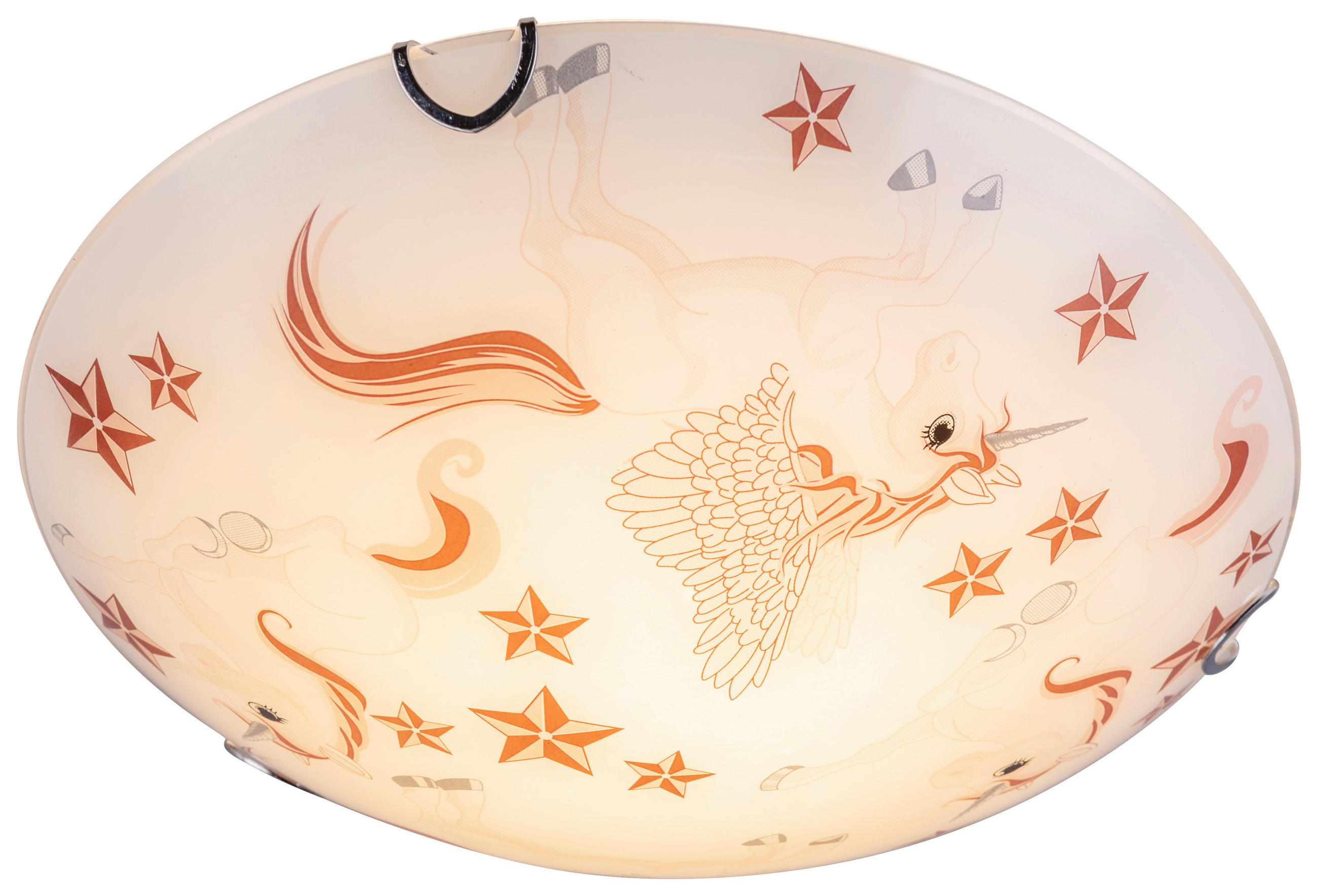 LED-Deckenleuchte Natalie Ø 30 cm mit Einhorn-Motiv