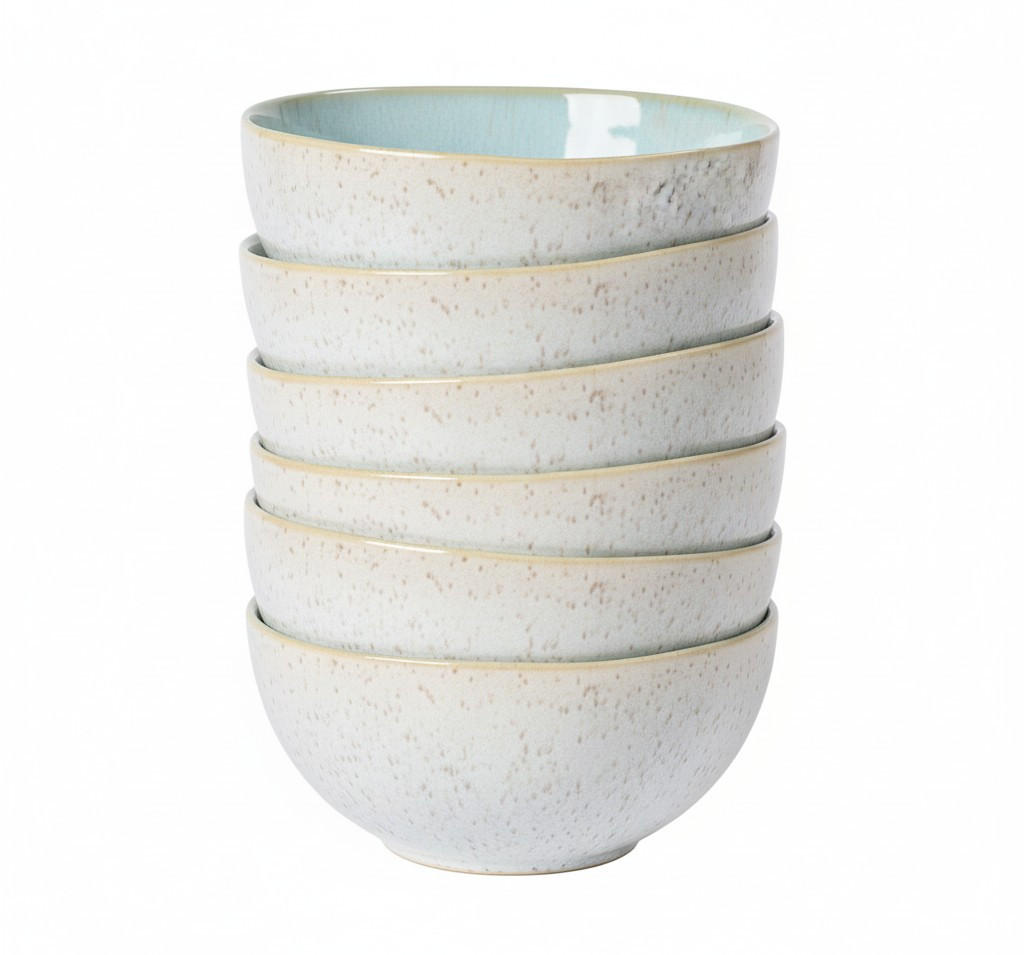 OBSTSCHÄLCHEN EIVISSA 6-teilig  - Pastellblau/Creme, Basics, Keramik (13/7cm) - Costa Nova