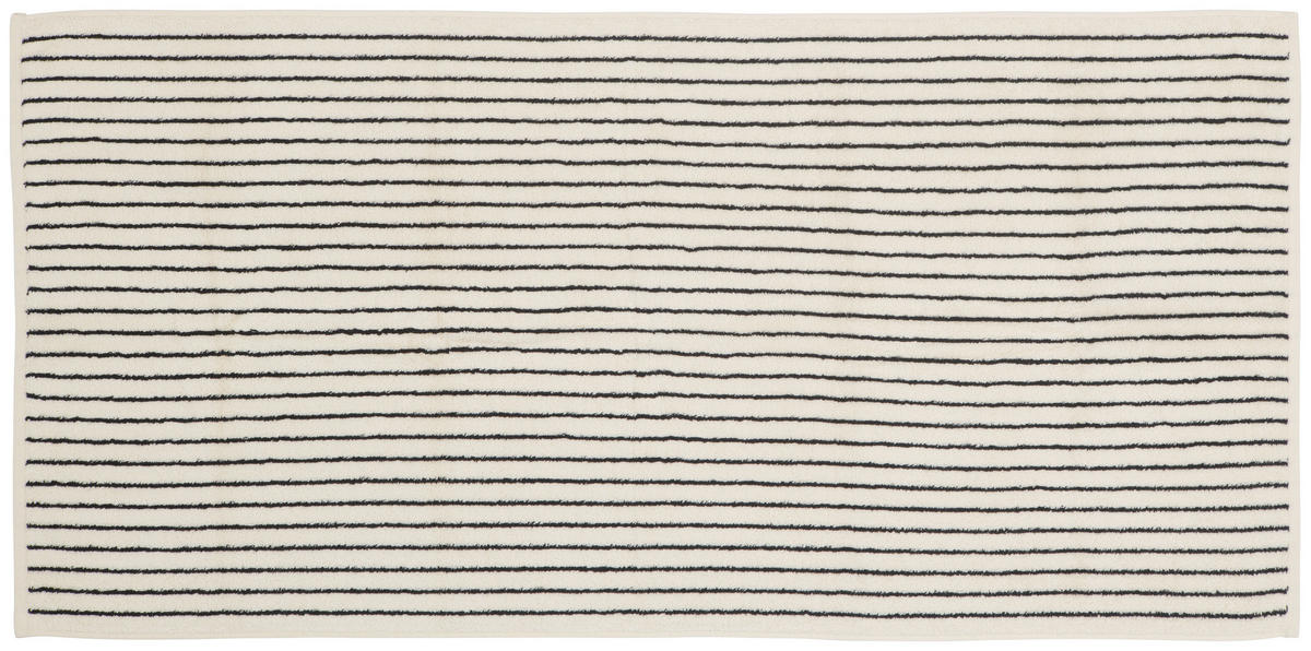 DUSCHTUCH 70/140 cm  - Ecru/Schwarz, KONVENTIONELL, Textil (70/140cm) - Dieter Knoll