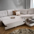 ECKSOFA in Webstoff Hellgrau  280/236 cm  - Hellgrau/Schwarz, MODERN, Textil/Metall (280/236cm) - Valnatura