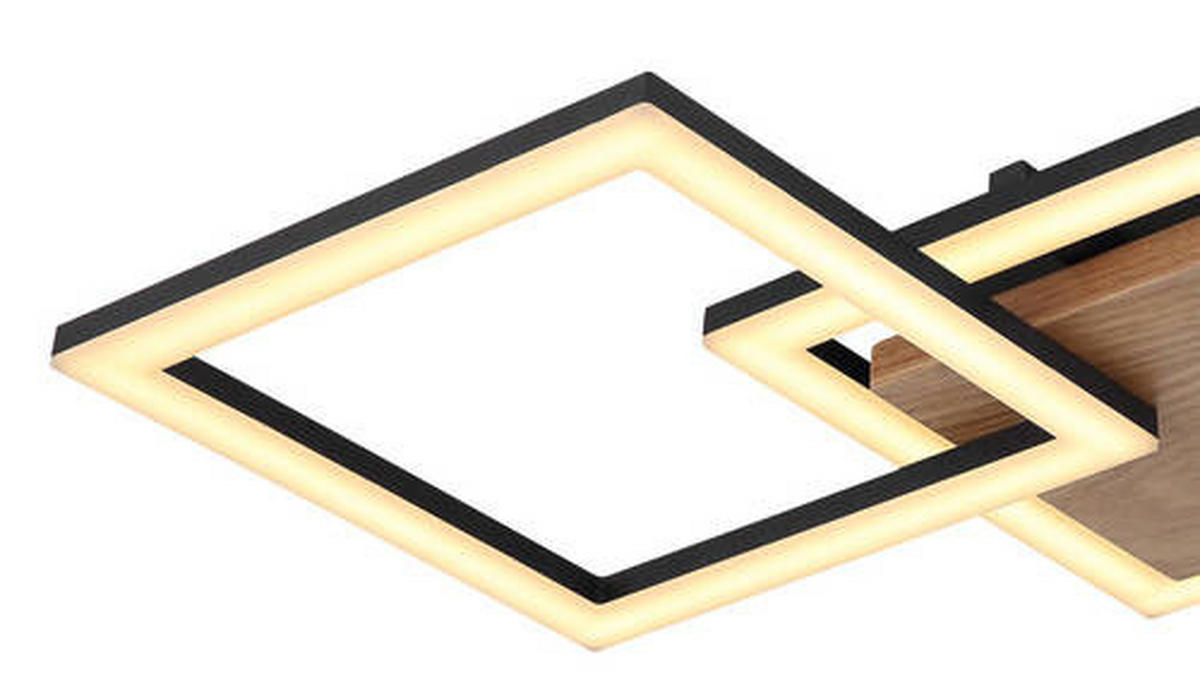 LED-DECKENLEUCHTE 30 W    66/31/7,5 cm  - Dunkelbraun/Opal, Design, Holz/Kunststoff (66/31/7,5cm) - Globo