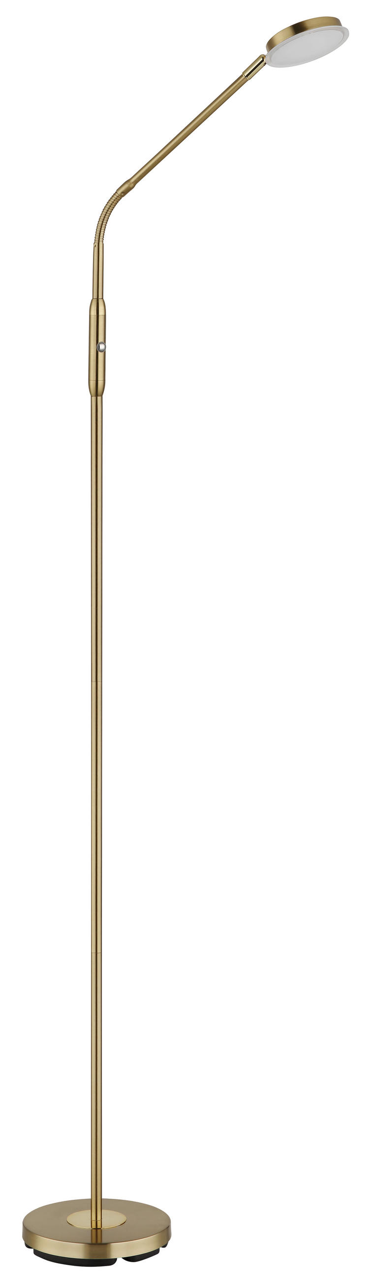 LED-STEHLEUCHTE 52/20/173 cm    - Klar/Messingfarben, Design, Kunststoff/Metall (52/20/173cm) - Globo