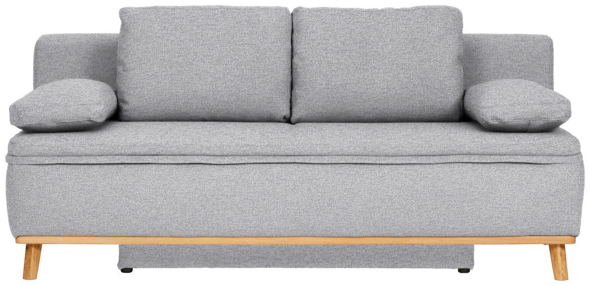 SCHLAFSOFA Primia in Webstoff Grau  - Naturfarben/Grau, KONVENTIONELL, Holz/Textil (203/95/96cm) - Venda