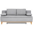 SCHLAFSOFA Primia in Webstoff Grau  - Naturfarben/Grau, KONVENTIONELL, Holz/Textil (203/95/96cm) - Venda