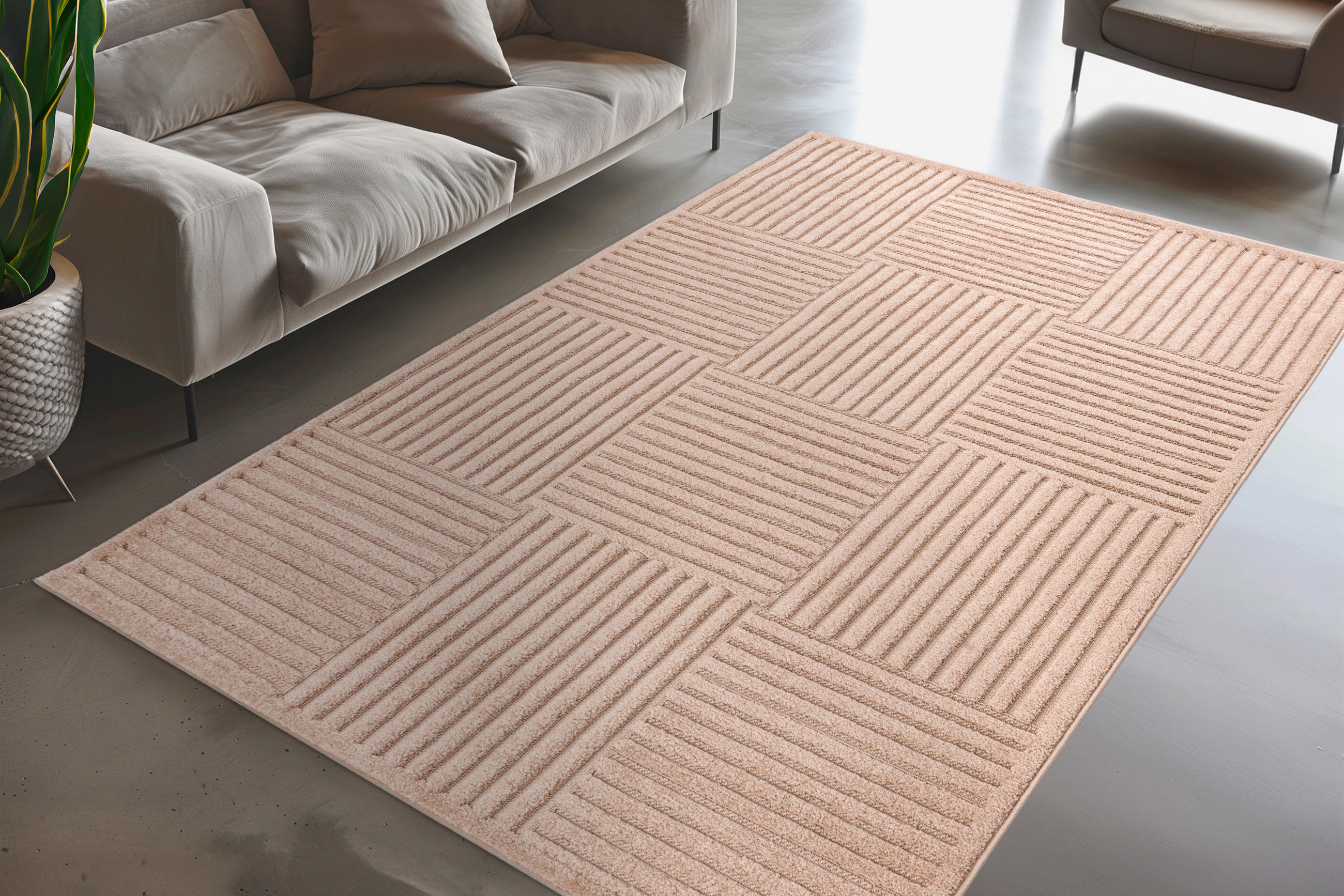 TKANI TEPIH  bež     - bež, Osnovno, tekstil/plastika (200/290cm)