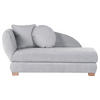 RÉCAMIERE Hellblau Mikrofaser  - Eichefarben/Hellblau, LIFESTYLE, Holz/Textil (88/85/176cm) - Xora