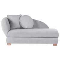 RÉCAMIERE Hellblau Mikrofaser  - Eichefarben/Hellblau, LIFESTYLE, Holz/Textil (88/85/176cm) - Xora