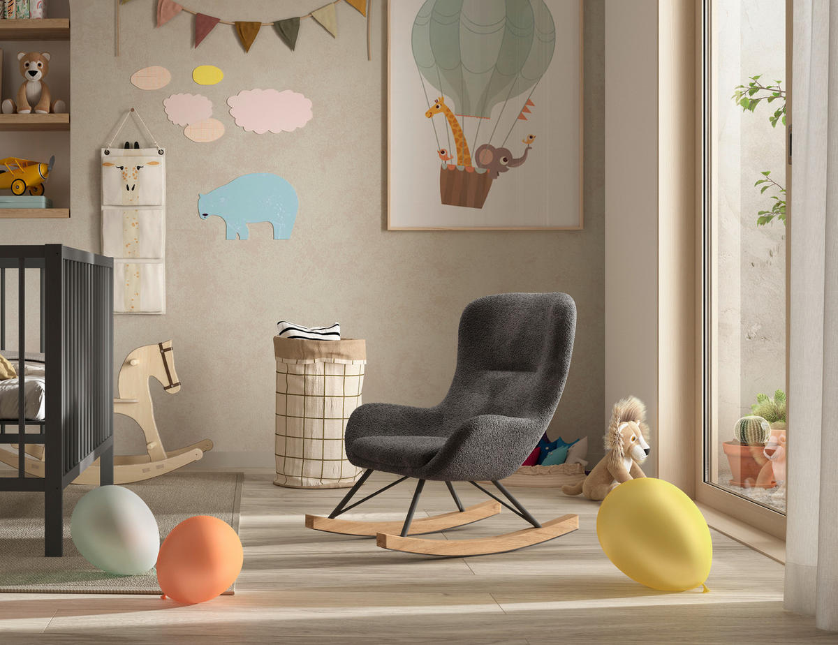KINDERSESSEL - Anthrazit, MODERN, Textil (55/69/65cm) - MID.YOU
