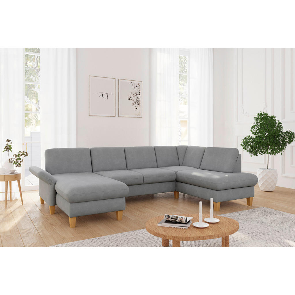Sit & More SEDACIA SÚPRAVA, textil, sivá
