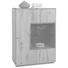 HIGHBOARD Wildeiche massiv gebürstet Eichefarben - Eichefarben, Design, Glas/Holz (99/134,5/44cm) - Valnatura