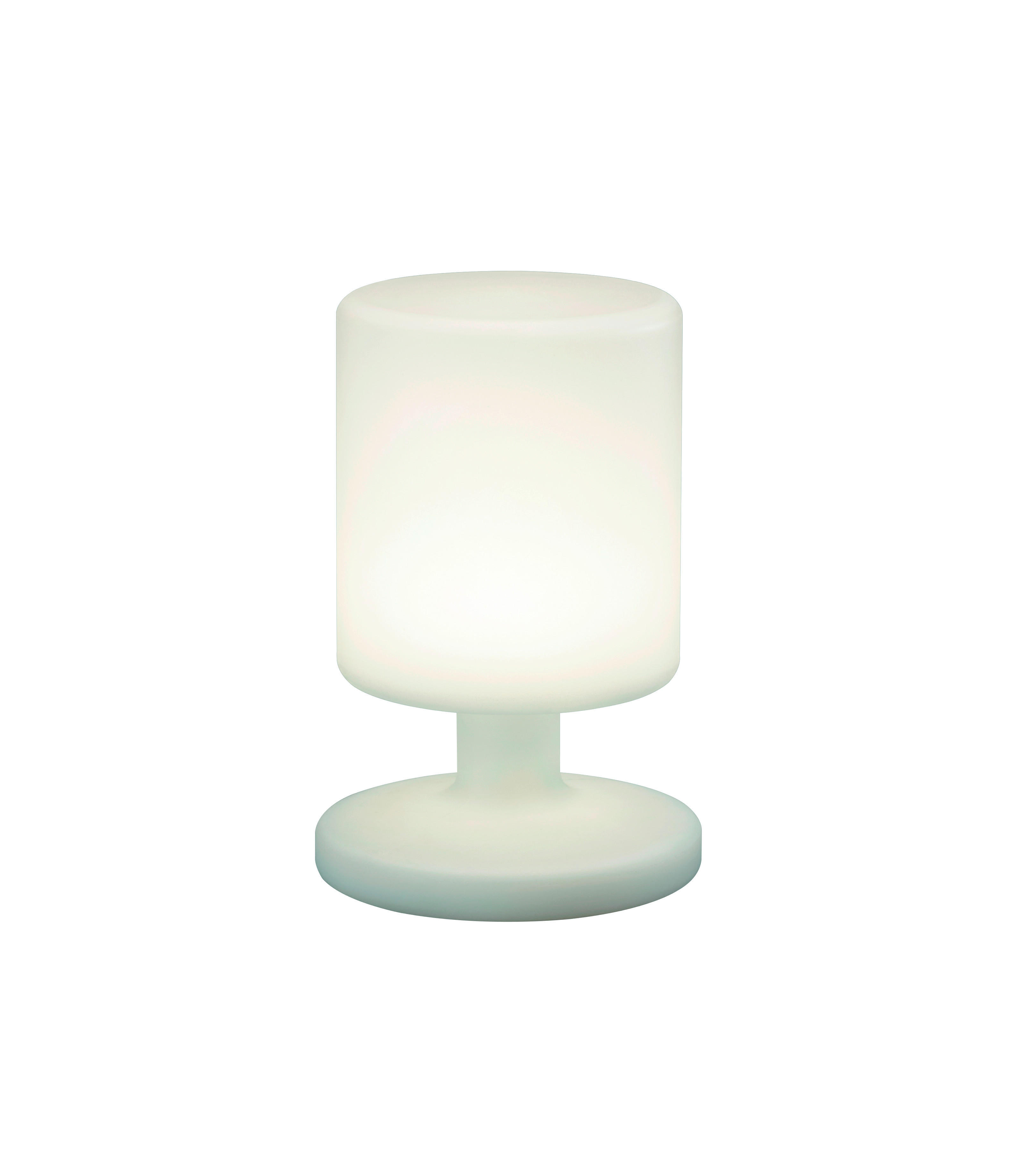 PUNJIVA STONA LAMPA - bela, Trendi, plastika (17/25,5cm)