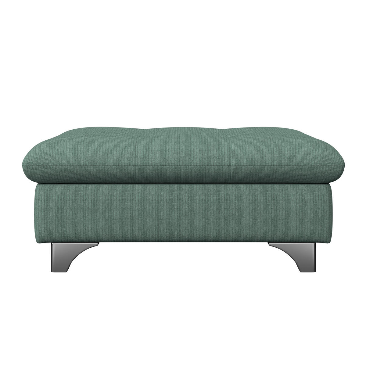 HOCKER Chenille Dunkelgrün  - Chromfarben/Dunkelgrün, KONVENTIONELL, Textil/Metall (108/46/108cm) - Livetastic