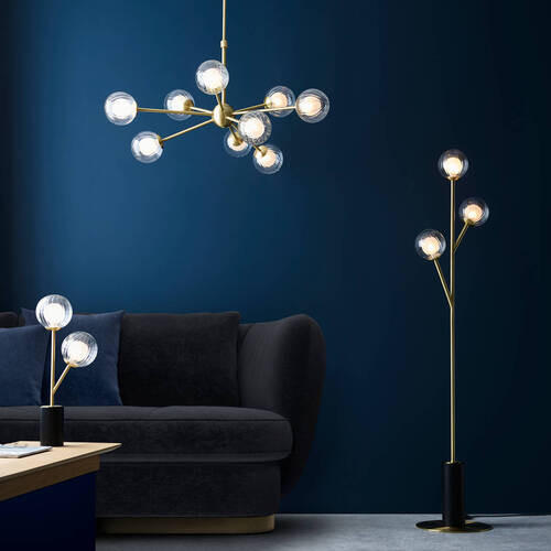 TISCHLEUCHTE Northwest 19/12/51 cm   - Klar/Chromfarben, Design, Glas/Metall (19/12/51cm) - ENDON