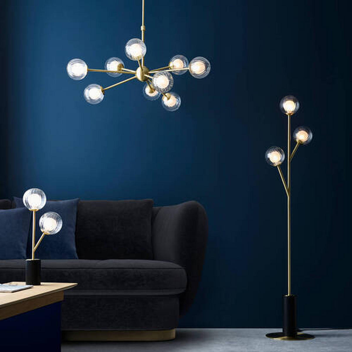 TISCHLEUCHTE Northwest 19/12/51 cm   - Klar/Chromfarben, Design, Glas/Metall (19/12/51cm) - ENDON
