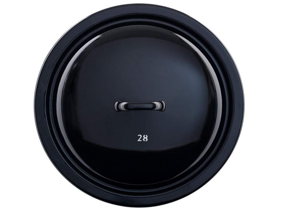 TOPFDECKEL 28 cm  - Schwarz, Basics, Metall (28cm) - Riess