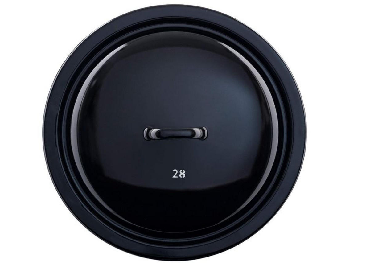 TOPFDECKEL 28 cm  - Schwarz, Basics, Metall (28cm) - Riess