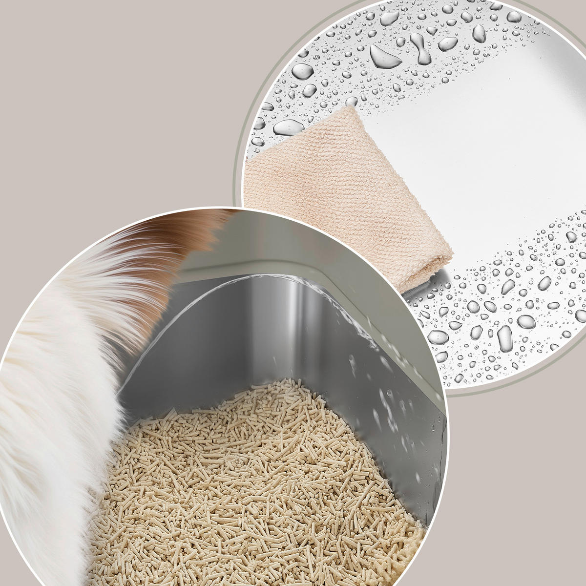 KATZENTOILETTE - Beige, Trend, Kunststoff/Metall (41/36,5/61cm) - Boxxx