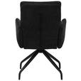 ARMLEHNSTUHL  Sitzfläche 180° drehbar Mikrofaser  - Schwarz, Design, Textil/Metall (60/90/68cm) - Carryhome