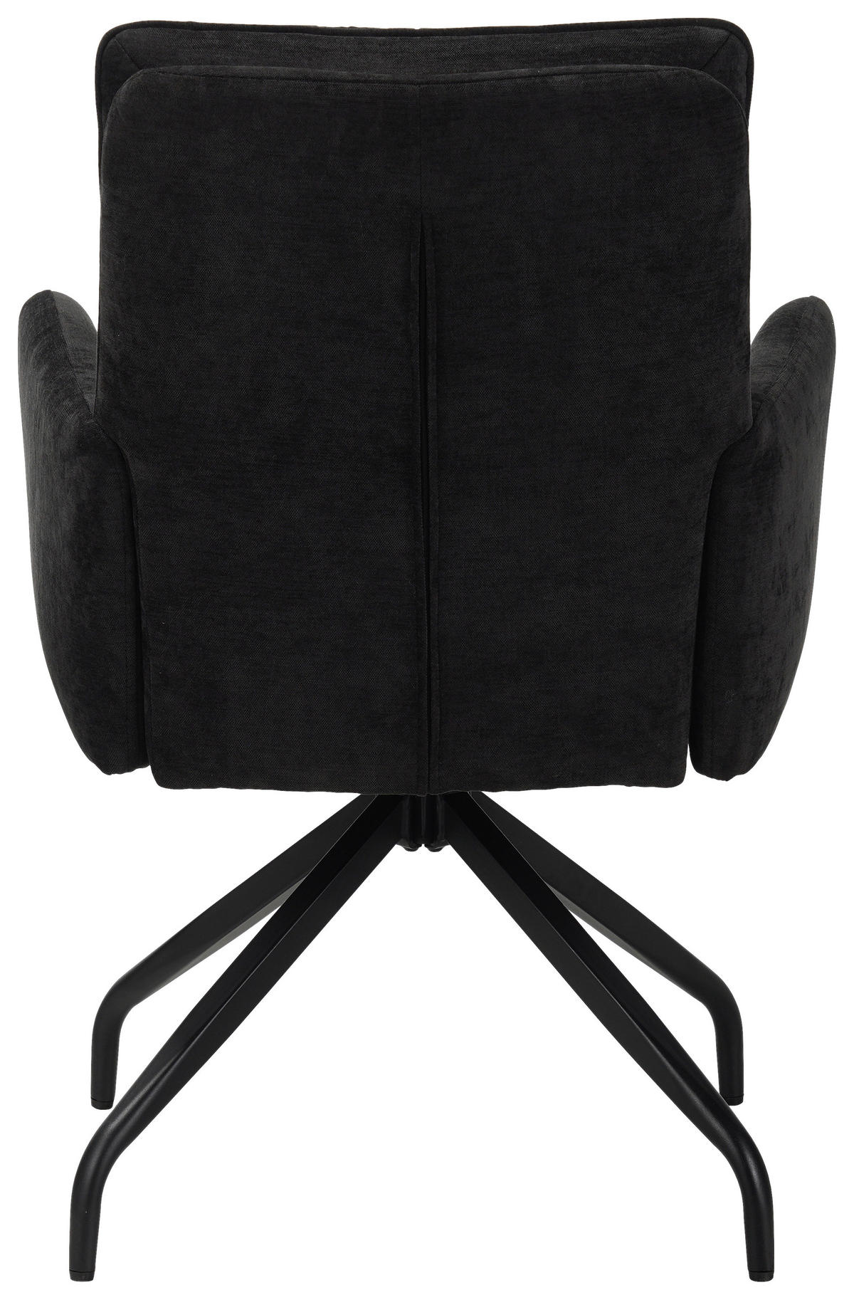ARMLEHNSTUHL  Sitzfläche 180° drehbar Mikrofaser  - Schwarz, Design, Textil/Metall (60/90/68cm) - Carryhome