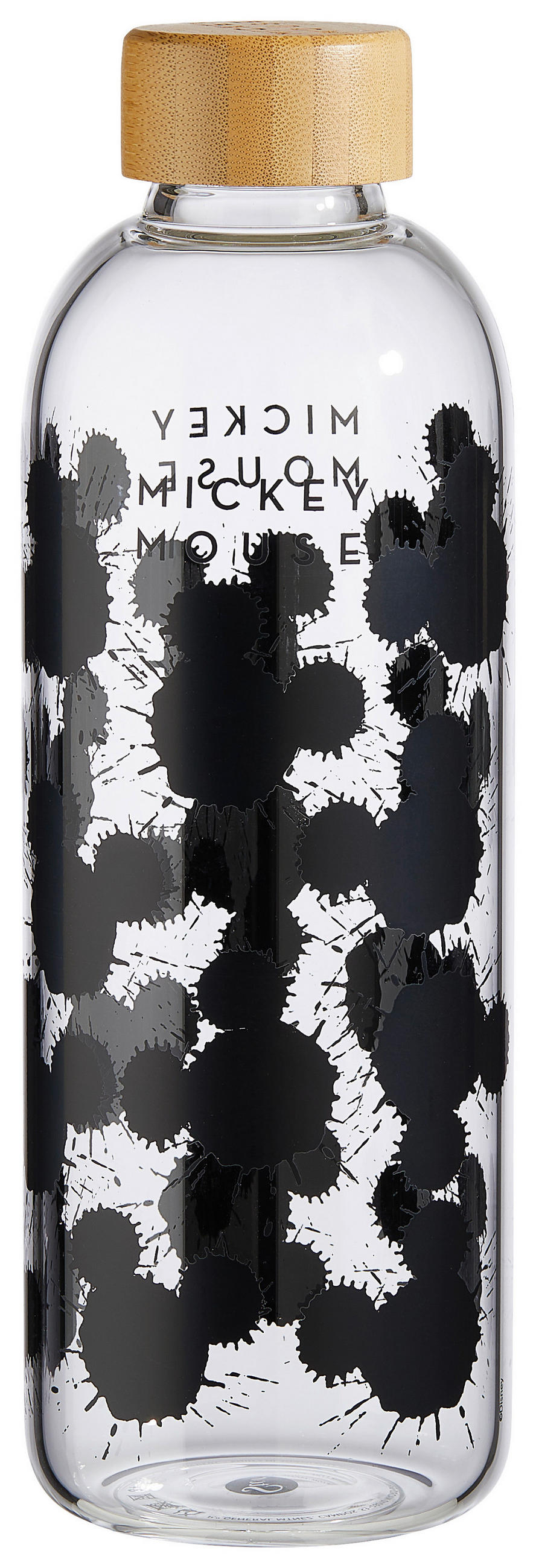 TRINKFLASCHE 1,03 L  - Schwarz, Basics, Glas (8/25/8cm) - Disney