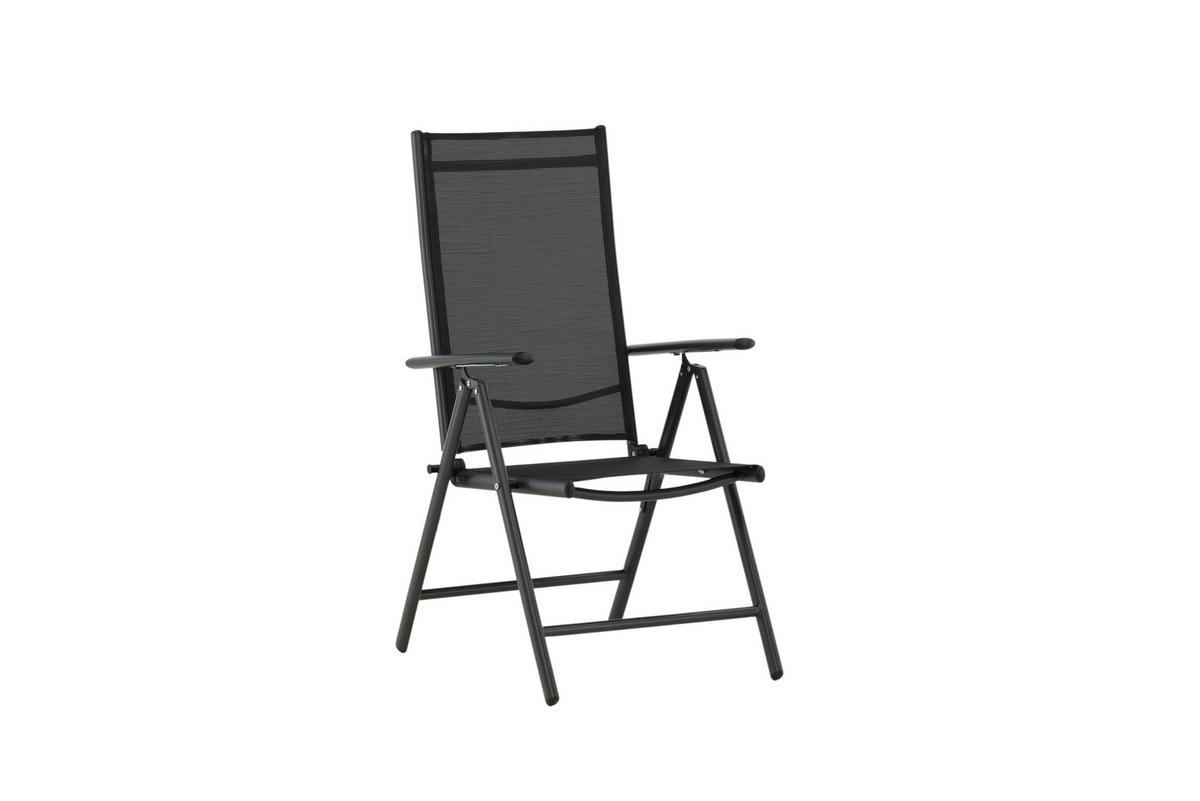 UTESTOLAR SET i metall, textil svart  - svart, Klassisk, metall/textil (55/108/62cm) - Gardenson