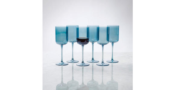 WEINGLAS 340 ml  - Blau, Trend, Glas (7,5/22cm) - Novel