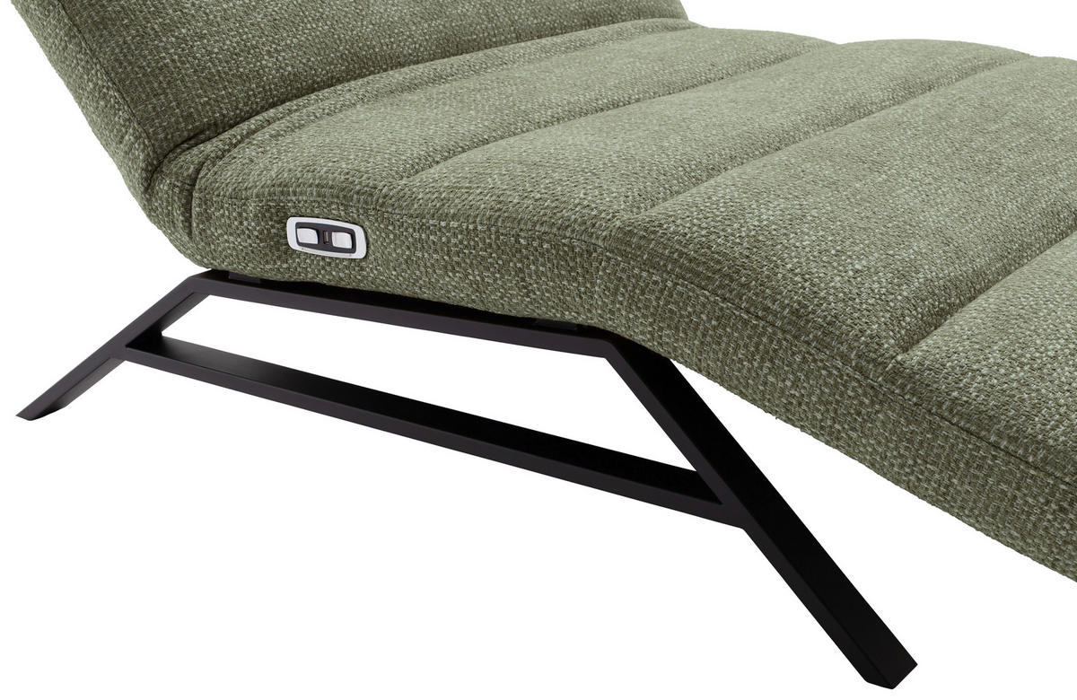 RELAXLIEGE Chenille Grün  - Schwarz/Grün, Design, Textil/Metall (120/54-113/158-198cm) - Pure Home Lifestyle