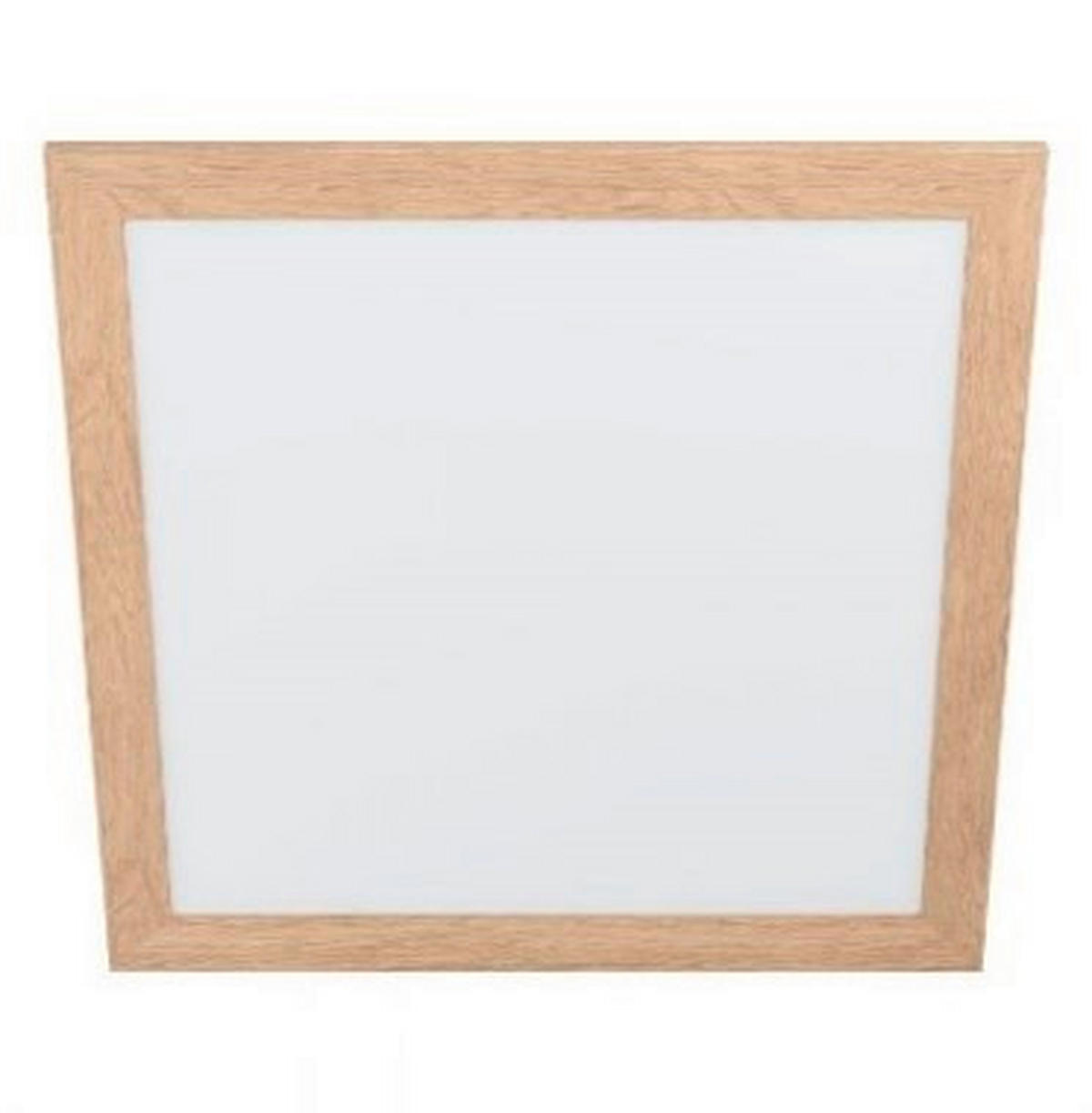 LED-DECKENLEUCHTE Hina 45/45/4,5 cm   - Schwarz/Naturfarben, Basics, Holz/Kunststoff (45/45/4,5cm) - Novel