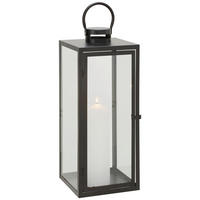 LATERNE - Schwarz, Basics, Glas/Metall (21/54/22cm) - Ambia Home