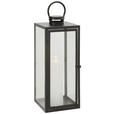 LATERNE - Schwarz, Basics, Glas/Metall (21/54/22cm) - Ambia Home