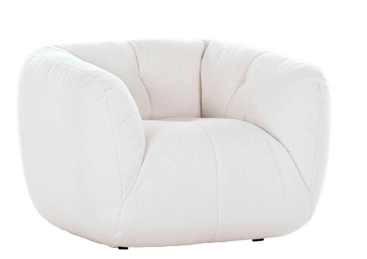 Fotoliu țesătură plată  - alb/negru, Design, plastic/textil (100/70/85cm) - Xora