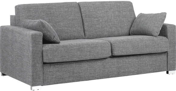 SCHLAFSOFA Flachgewebe Hellgrau - Chromfarben/Hellgrau, KONVENTIONELL, Textil/Metall (188/86/97cm) - Novel