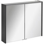 SPIEGELSCHRANK 80/68,3/16 cm  - Anthrazit/Alufarben, MODERN, Glas/Holzwerkstoff (80/68,3/16cm) - Voleo