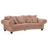 MEGASOFA Cord Rosa  - Schwarz/Rosa, ROMANTIK / LANDHAUS, Holz/Textil (276/81/140cm) - Landscape