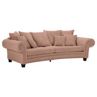 MEGASOFA Cord Rosa  - Schwarz/Rosa, ROMANTIK / LANDHAUS, Holz/Textil (276/81/140cm) - Landscape