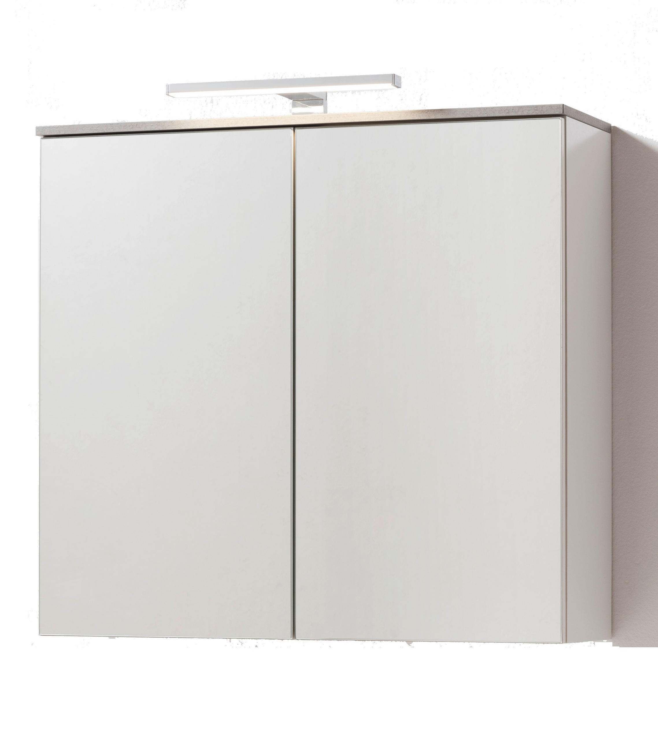 OMARA Z OGLEDALOM 70/65/22 cm  - bela, Moderno, leseni material (70/65/22cm) - Xora