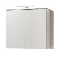 OMARA Z OGLEDALOM 70/65/22 cm  - bela, Moderno, leseni material (70/65/22cm) - Xora