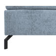 BOXSPRINGBETT 140/200 cm  in Hellblau  - Schwarz/Hellblau, Design, Textil/Metall (140/200cm) - Esposa