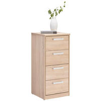 KOMODA, hrast sonoma  - srebrne barve/črna, Konvencionalno, kovina/leseni material (38/84/36cm) - Xora