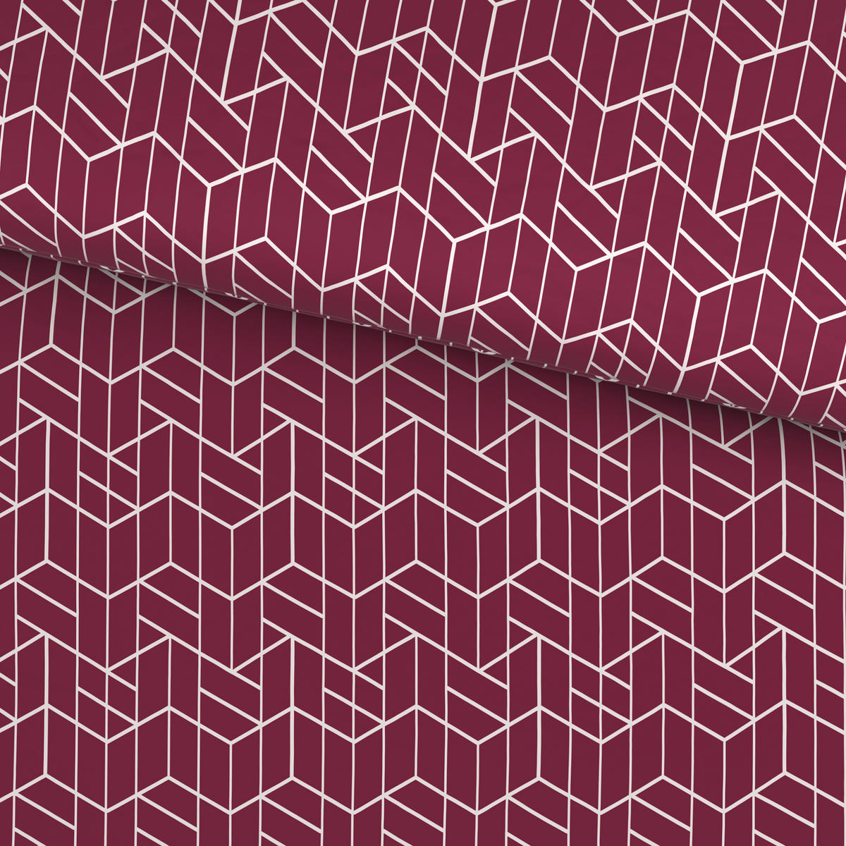 BETTWÄSCHE 2-teilig Satin 140/200 cm  - Bordeaux/Multicolor, Design, Textil (140/200cm) - Novel