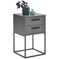 SÄNGBORD i antracit, svart  - svart/antracit, Klassisk, metall/trämaterial (40/65/38,5cm) - Carryhome