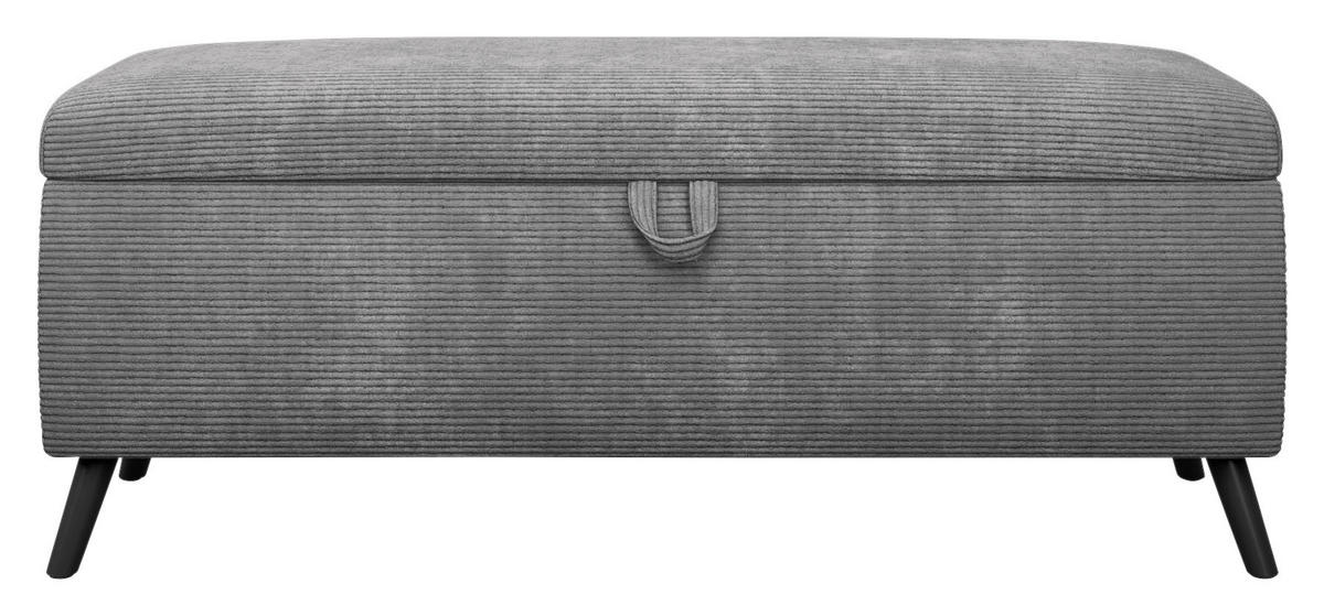 BETTBANK 145/45/50 cm   - Dunkelgrau/Schwarz, Trend, Holz/Holzwerkstoff (145/45/50cm) - Esposa